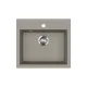 EVIDO Quadro 6 chiuvetă din granit, 562 x 510 mm, platină
