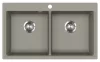 EVIDO Quadro 9 chiuvetă din granit, 860 x 510 mm, platină
