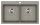 EVIDO Quadro 9 chiuvetă din granit, 860 x 510 mm, platină