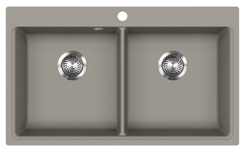 EVIDO Quadro 9 granit chiuvetă, 860 x 510 mm, platina