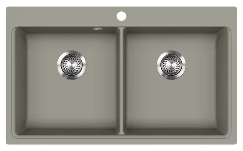 EVIDO Quadro 9 chiuvetă din granit, 860 x 510 mm, platină