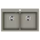 EVIDO Quadro 9 chiuvetă din granit, 860 x 510 mm, platină