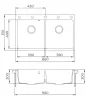 EVIDO Quadro 9 chiuvetă din granit, 860 x 510 mm, platină
