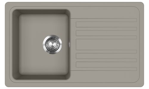 EVIDO Home 45S granit chiuvetă, 765 x 460mm, platina