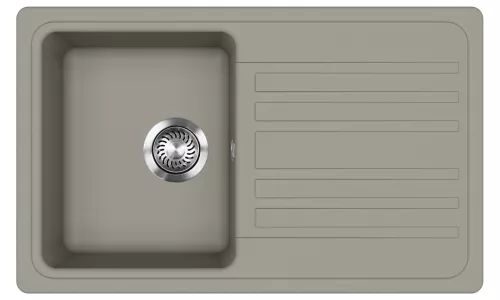 EVIDO Home 45S chiuvetă din granit, 765 x 460mm, platină