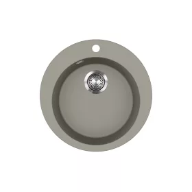 EVIDO Tondo rotund chiuvetă din granit, 505 mm, platină