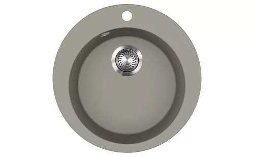 EVIDO Tondo rotund chiuvetă din granit, 505 mm, platină