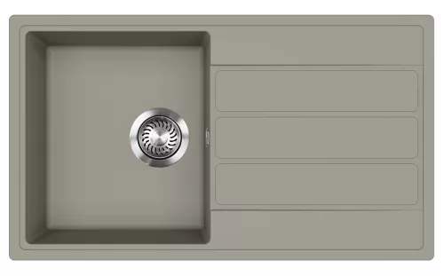 EVIDO Easy 45S chiuvetă din granit, 760 x 440 mm, platină