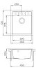 EVIDO Easy 45 gránit mosogató, 460 x 515 mm, antracit