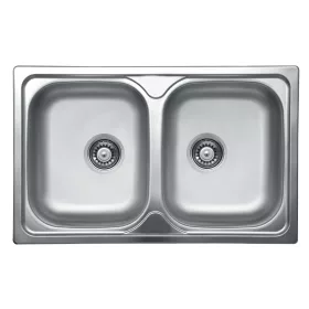   EVIDO Typon 8 Compact chiuvetă din inox, kétmedencés, natur