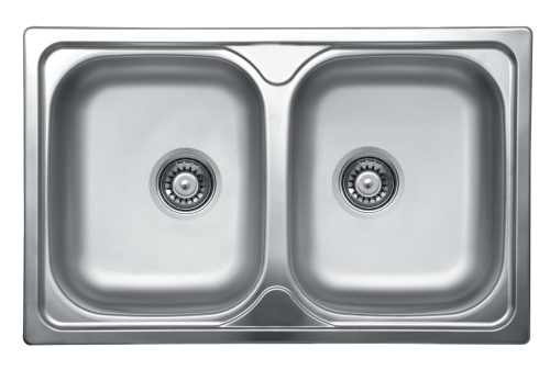 EVIDO Typon 8 Compact chiuvetă inox, cu două cuve, natúr