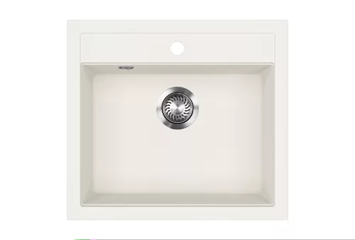 EVIDO QUADRO 6 gránit mosogató, 562 x 510 mm, fehér