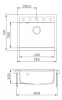 EVIDO QUADRO 6 gránit mosogató, 562 x 510 mm, fehér