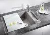 BLANCO AXIA III 45S-F alumetallic sticlă cu scurgere, ÎNCASTRAT ÎN BLAT