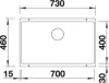 BLANCO SUBLINE 700-U antracit chiuvetă din granit