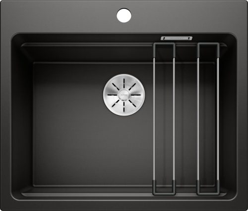 BLANCO ETAGON 6 negru cu scurgere, fără excenter