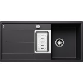 BLANCO METRA 6S-F negru cu excenter, ÎNCASTRAT ÎN BLAT