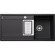 BLANCO METRA 6S-F negru cu excenter, ÎNCASTRAT ÎN BLAT