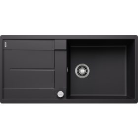 BLANCO METRA XL 6S-F negru cu excenter, ÎNCASTRAT ÎN BLAT