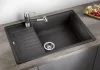 BLANCO ZIA XL 6 S C negru chiuvetă din granit