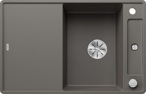 BLANCO AXIA III 45S-F gri vulcan sticlă cu scurgere, ÎNCASTRAT ÎN BLAT