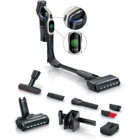   BOSCH BBS1041GQC Akkumulátoros porszívó | Unlimited 10 | 18 V / 4 Ah Li-Ion akku | MicroClean | Gyorstöltő | Grafit