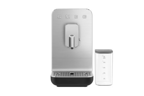 SMEG AUTOMATA KÁVÉFŐZŐ, Collezione design, tejhabosító funkció, cappuccino/latte macchiato funkció, matt fekete