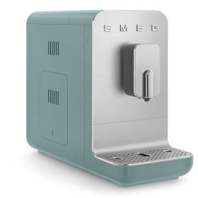   SMEG AUTOMATA KÁVÉFŐZŐ, Collezione design, tejhabosító funkció, cappuccino/latte macchiato funkció, matt smaragdzöld