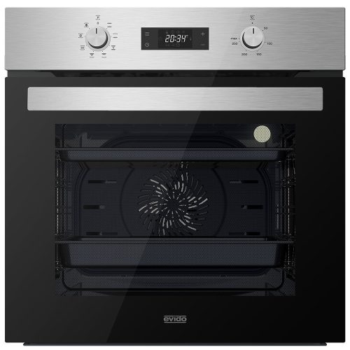 EVIDO LEVEL 60X beépíthető sütő, multifunkciós, 60 cm, inox/fekete üveg