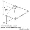 Bosch DWP66BC50 Serie2 Inox Kürtős Páraelszívó 60cm