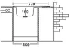LIVINOX Rondo 159 chiuvetă din inox cu o cuvă 770x480 mm