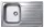 LIVINOX EC-338K chiuvetă inox, cu o cuvă și picurătoare