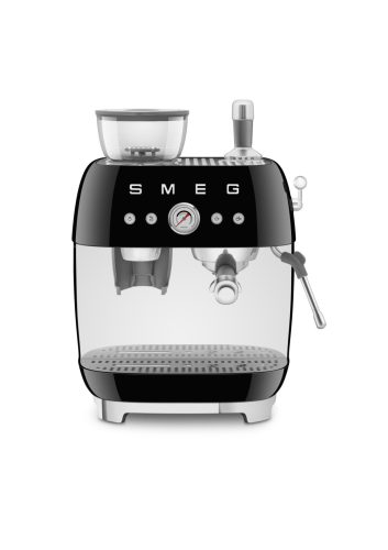 SMEG ŐRLŐVEL KOMBINÁLT ESPRESSO KÁVÉFŐZŐ, retro, fekete