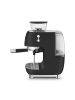 SMEG ŐRLŐVEL KOMBINÁLT ESPRESSO KÁVÉFŐZŐ, retro, matt fekete