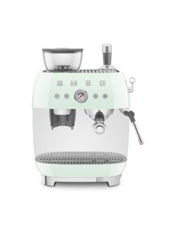 SMEG ŐRLŐVEL KOMBINÁLT ESPRESSO KÁVÉFŐZŐ, retro, világoszöld