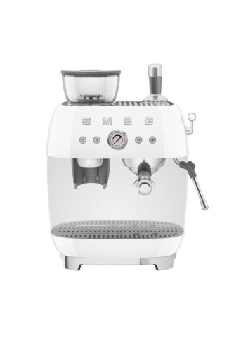 SMEG ŐRLŐVEL KOMBINÁLT ESPRESSO KÁVÉFŐZŐ, retro, fehér