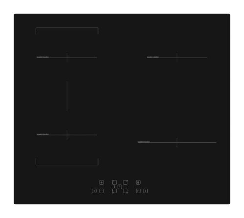 EVIDO VETRO 60BB indukciós főzőlap, 60 cm, multizone, fekete