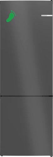 BOSCH KGN49OCAF Serie|4 Szabadonálló kombinált alulfagyasztós hűtőszekrény | Fekete szálcsiszolt acél színű