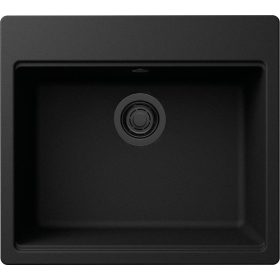 ELLECI - chiuvetă Time 105 G40 Nero negru cu accesorii