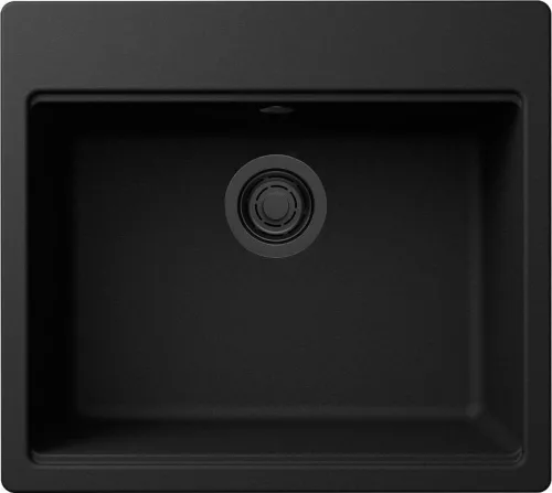 ELLECI - chiuvetă Time 105 G40 Nero negru cu accesorii
