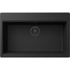 ELLECI - chiuvetă Time 130 G40 Nero negru cu accesorii