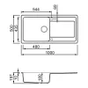 ELLECI - chiuvetă Life 480 G39 Bianco soft