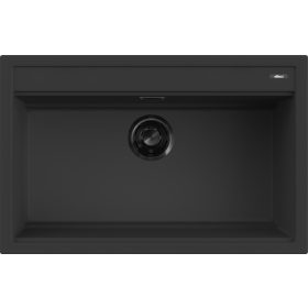   ELLECI - chiuvetă Best 130 Workstation G40 Nero cu accesorii negre