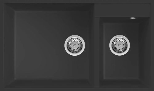 ELLECI - chiuvetă Quadra 440 UM G40 Nero montare sub blat – produs în lichidare