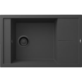 ELLECI - chiuvetă Unico 305 G40 Nero negru cu accesorii