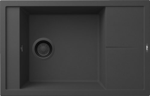 ELLECI - chiuvetă Unico 305 G40 Nero negru cu accesorii