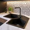ELLECI - chiuvetă Unico CORNER sarok G40 Nero