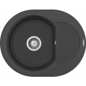   ELLECI - chiuvetă Easy ROUND 600 M70 Nero Metal – disponibil până la epuizarea stocului