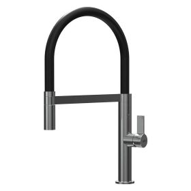 ELLECI - baterie Wave satinat crom + negru