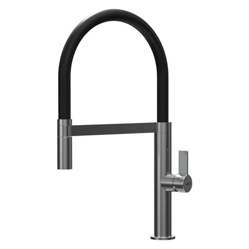 ELLECI - baterie Wave satinat crom + negru